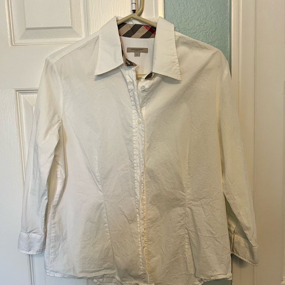 Burberry White Button-Down Shirt
